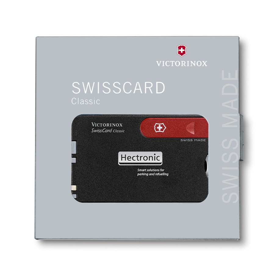 Premium-Geschenk Victorinox Swisscard schwarz/rot mit Verpackung