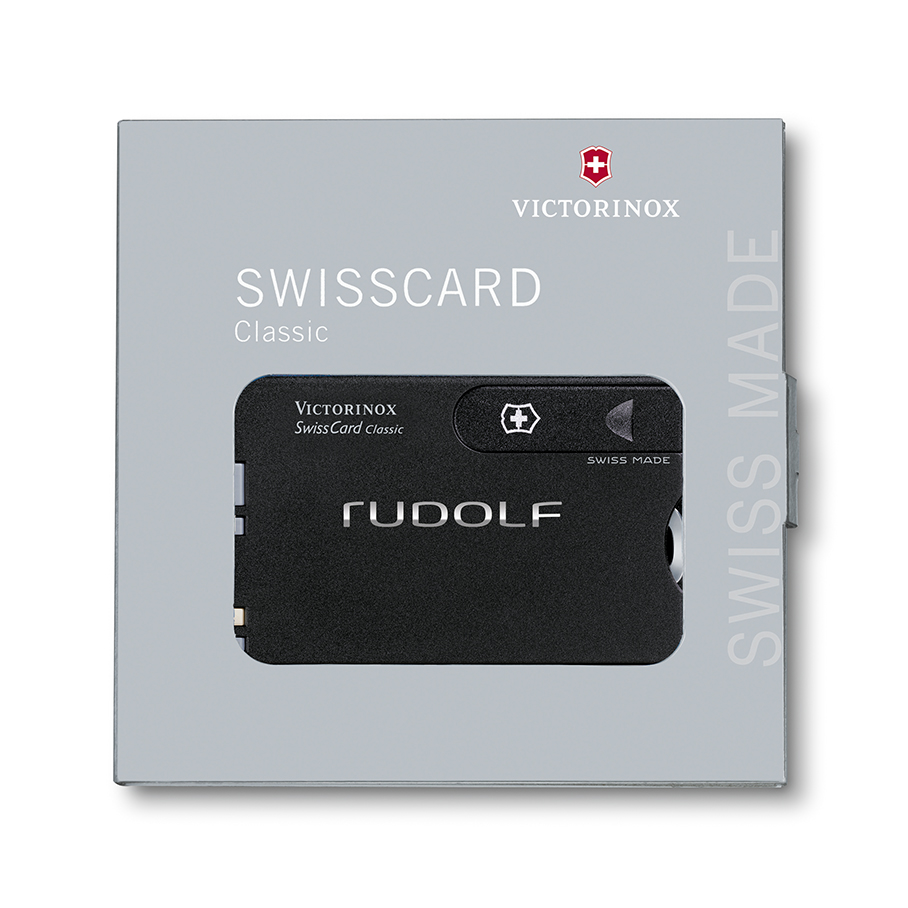 Premium-Geschenk Victorinox Swisscard schwarz mit Verpackung